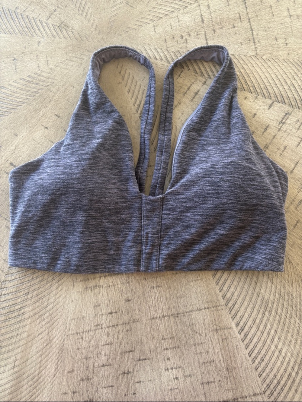 Victoria's Secret Heather Gray V-Neck Seamless Sports Bralette